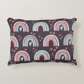 Coussins Décoratifs  motif sans couture avec arc-en-ciel et clip goutt