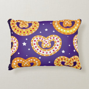 Coussins Décoratifs Motif sans couture avec bonbons de Noël. Vintage
