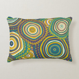 Coussins Décoratifs Motif sans couture avec cercle ornemental dessiné