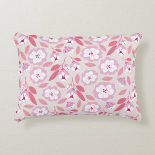 Coussins Décoratifs Motif sans couture avec fleurs de printemps herbes