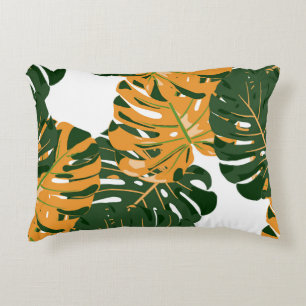 Coussins Décoratifs Motif sans couture avec forêt pluviale hawaïenne.