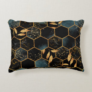 Coussins Décoratifs Motif sans couture avec hexagone en marbre et le d