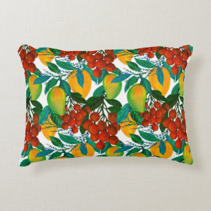 Coussins Décoratifs Motif sans couture avec une mangue fraîche et exot