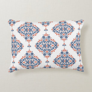 Coussins Décoratifs Motif sans couture bleu et orange. Vinta