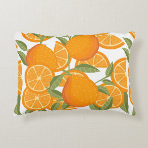 Coussins Décoratifs Motif sans couture d'agrumes oranges jaunes fruits