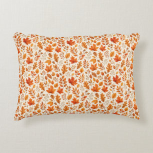 Coussins Décoratifs Motif sans couture de feuilles d'automne chaudes