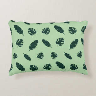 Coussins Décoratifs Motif sans couture de feuilles de Monstera et de p