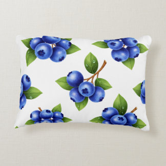Coussins Décoratifs Motif sans couture de myrtille fraîche
