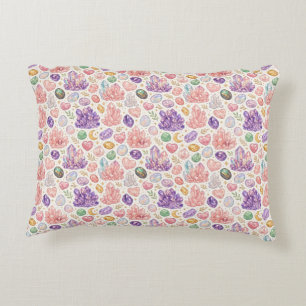 Coussins Décoratifs Motif sans couture de pierres précieuses féminines