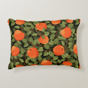 Coussins Décoratifs Motif sans couture de pommes avec feuilles verts p