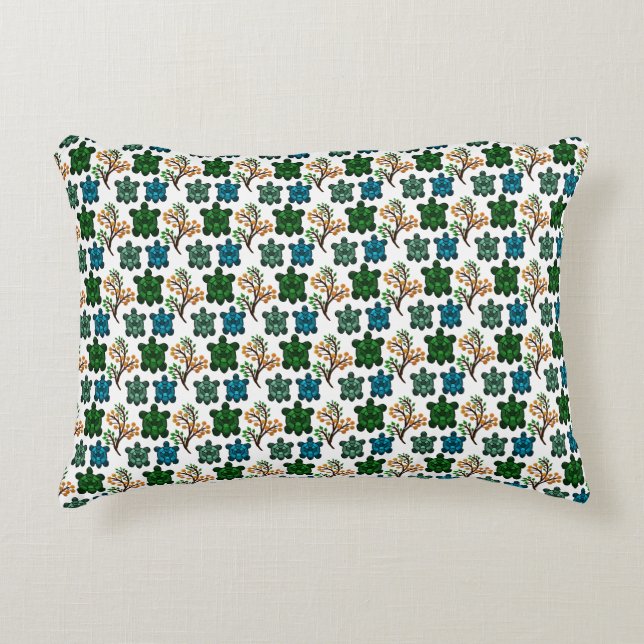 Coussins Décoratifs Motif sans couture de tortue mignonne | Répétition (Devant)