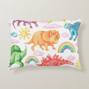 Coussins Décoratifs Motif sans couture représentant des dinosaures col