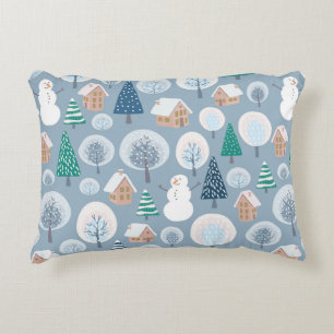 Coussins Décoratifs Motif sans soudure d'hiver avec manche à plat abst