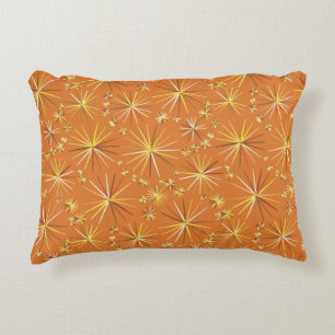 Coussins Décoratifs Motif Spoutnik du milieu du siècle, Terracotta