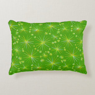 Coussins Décoratifs Motif Spoutnik du milieu du siècle, Vert olive