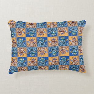 Coussins Décoratifs Motif textile de style patchwork de guêpe