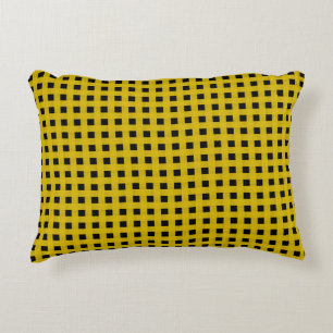 Coussins Décoratifs Motif Tissé Jaune Noir