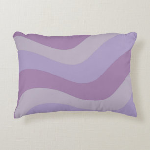 Coussins Décoratifs Motif Tourbillon Liquide Violet Y2K Rayure Groovy