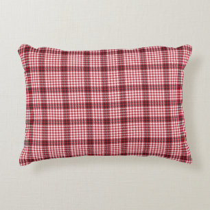 Coussins Décoratifs Motif transparent tartan rouge plaid
