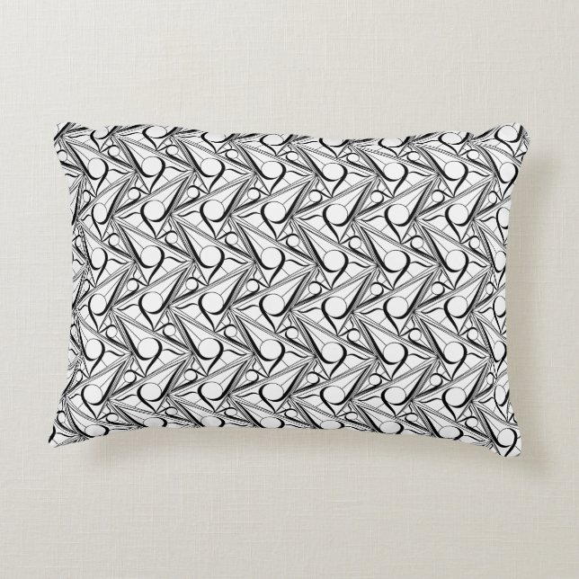 Coussins Décoratifs Motif triangle avec cercle (Dos)