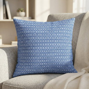 Coussins Décoratifs Motif Triangle Géométrique Bleu Moderne Minimalist