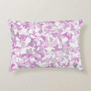 Coussins Décoratifs Motif Triangle Rose Violet
