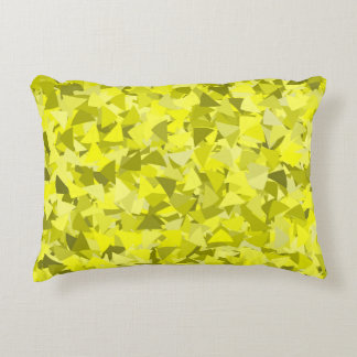 Coussins Décoratifs Motif Triangle Vert Jaune