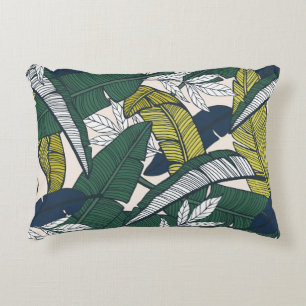 Coussins Décoratifs Motif tropicale sans couture avec feuilles bananie