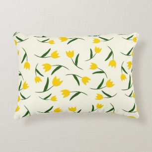 Coussins Décoratifs Motif Tulipe Jaune