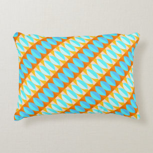 Coussins Décoratifs Motif turquoise bleu orange jaune coloré