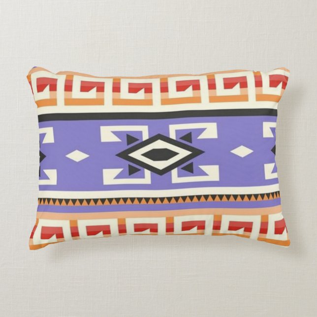 Coussins Décoratifs Motif vectoriel violet amérindien du sud-ouest (Devant)