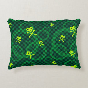 Coussins Décoratifs Motif vert d'Emo avec des cercles