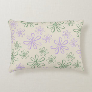 Coussins Décoratifs Motif vert Vintage rétro violet petite fleur