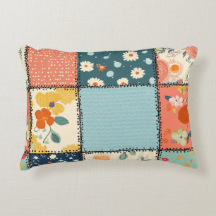 Coussins Décoratifs Motif vintage à écailles florales (6)