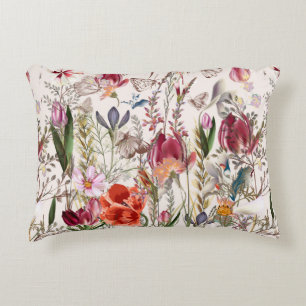Coussins Décoratifs Motif vintage à fleurs avec assortiment de plantes