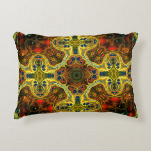 Coussins Décoratifs motif vintage Art nouveau en vert, y