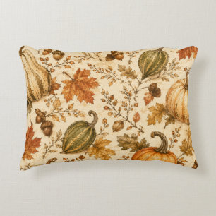 Coussins Décoratifs Motif vintage de citrouille et de gourdes d'automn