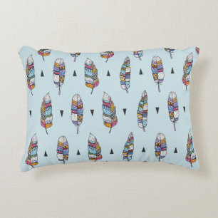 Coussins Décoratifs Motif vintage dessiné main de plume. Boho sans joi