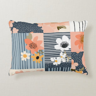 Coussins Décoratifs Motif vintage en écorce florale - Pastel (3)