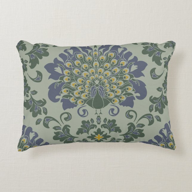Coussins Décoratifs Motif vintage sans couture avec oiseau romantique  (Devant)