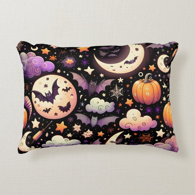 Coussins Décoratifs Motif Whimsical Halloween Night Sky (Devant)