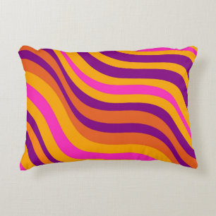 Coussins Décoratifs Motif Y2K Rayure Groovy Flux Tourbillon Liquide