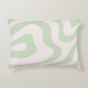 Coussins Décoratifs Motif Y2K Rayure Groovy Tourbillon Liquide Vert Sa