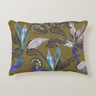 Coussins Décoratifs Motifs botaniques de la forêt tropicale rétro disp