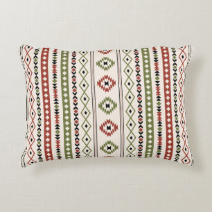 Coussins Décoratifs Motifs Mixtes De Crm Vert Rouille Aztec (V) Motif