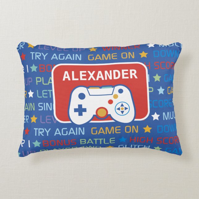 Coussins Décoratifs Mots de jeu vidéo (Devant)