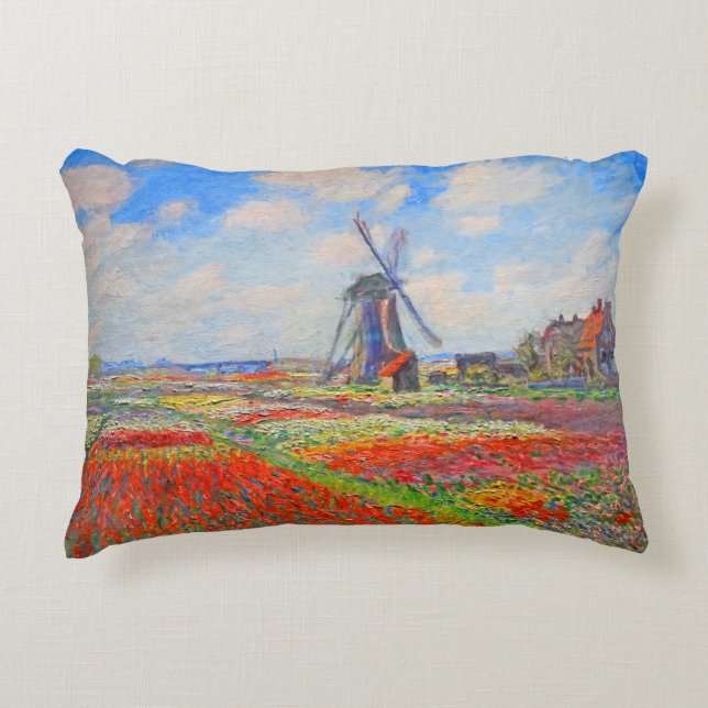 Coussins Décoratifs Moulin à vin Monet Tulips (Devant)