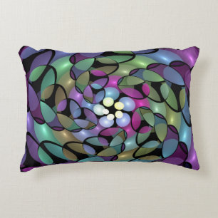 Coussins Décoratifs Mouvements colorés Abstrait Trippy Fractal Art