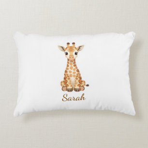 Coussins Décoratifs Mug en couleur personnalisé avec bébé girafeau à l