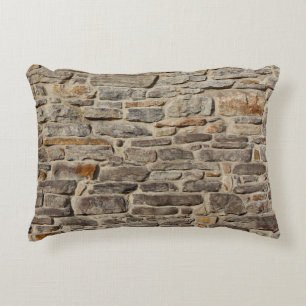 Coussins Décoratifs Mur en pierre rustique, décoration texturée